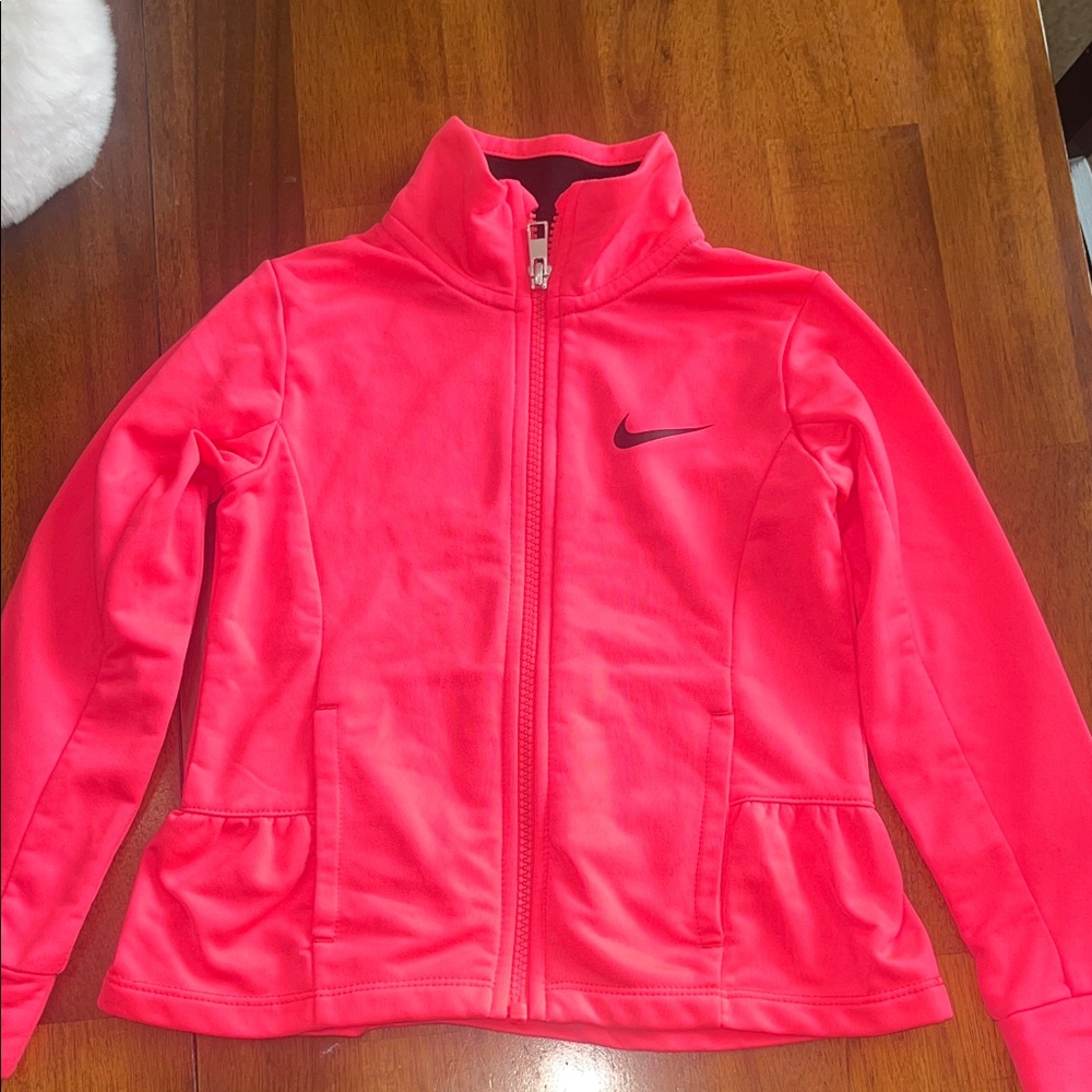 Nike Kids Neon Pink Full-Zip Jacket